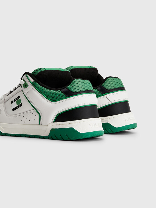 TONAL MIXED TEXTURE SKATE TRAINERS