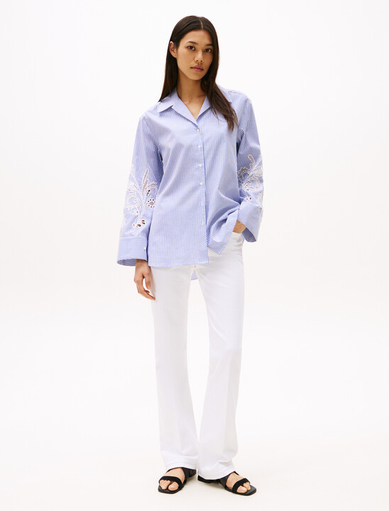 Relaxed Fit Broderie Anglaise Blouse