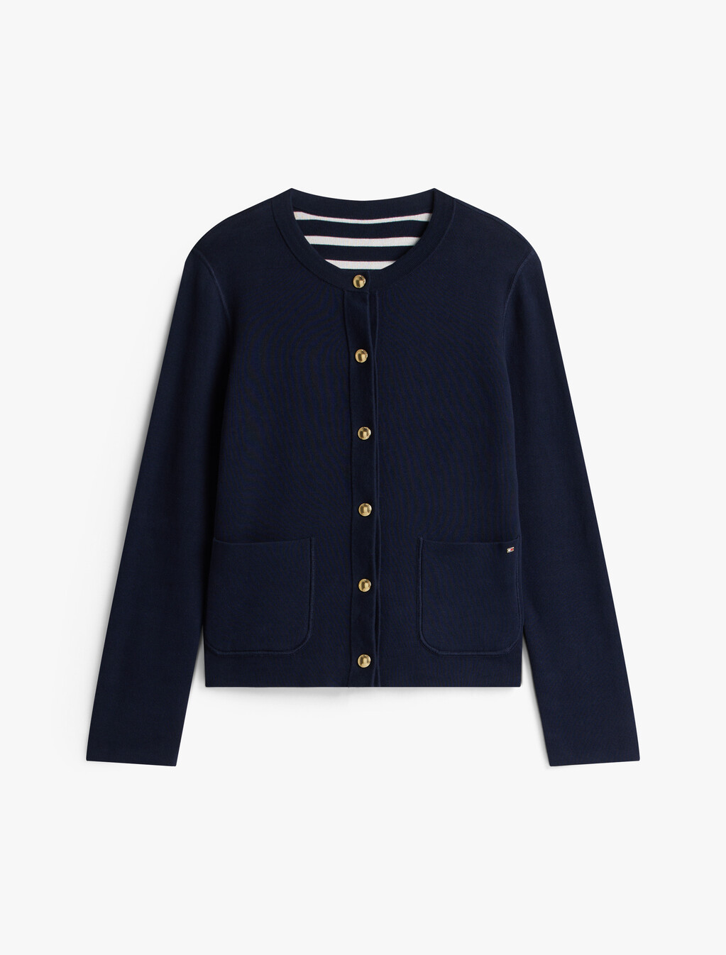 Reversible Cardigan, Br Stp Navy/Dark Night Navy, hi-res