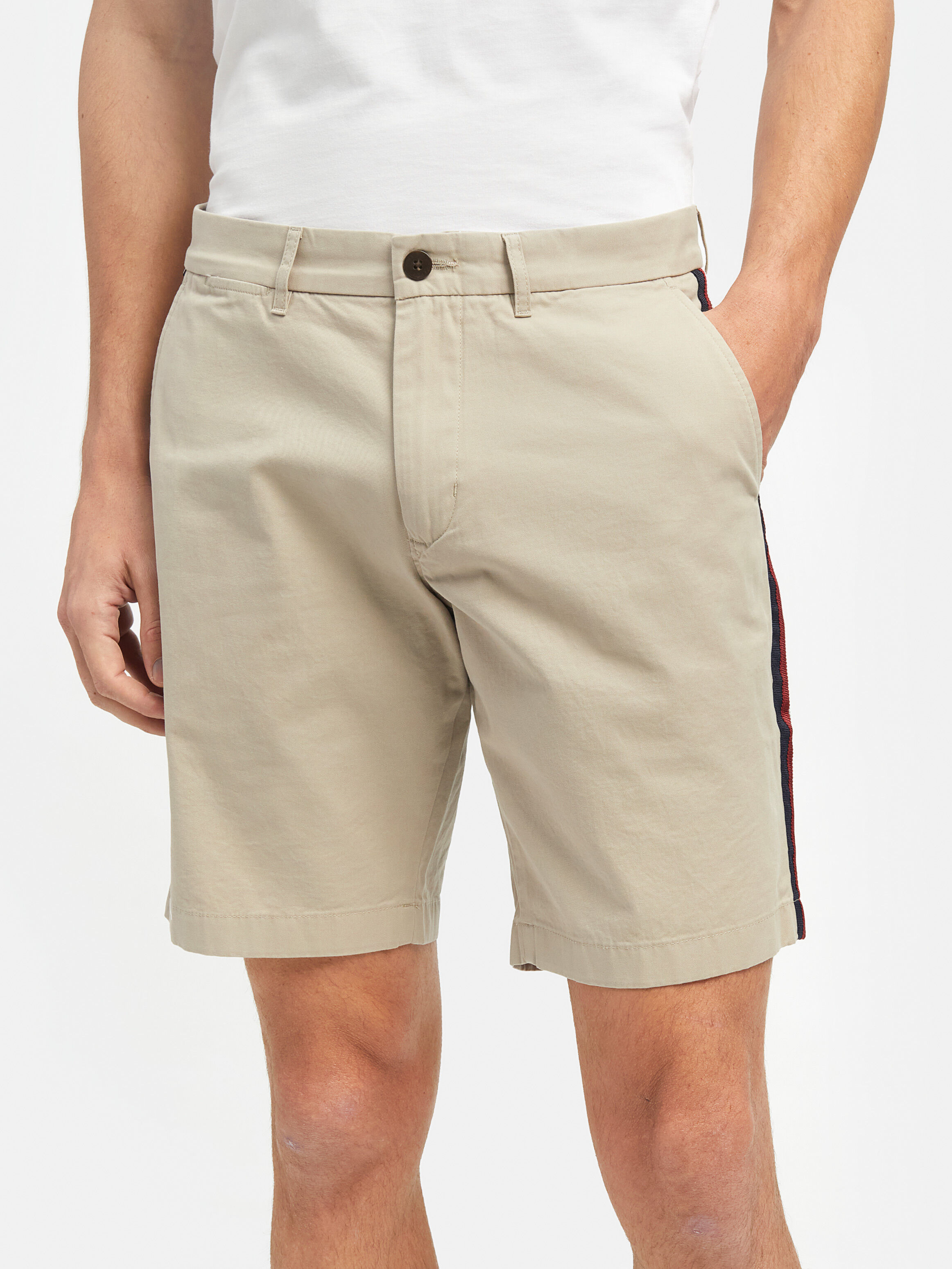 Brooklyn Twill Side Tape Shorts natural Tommy Hilfiger Malaysia