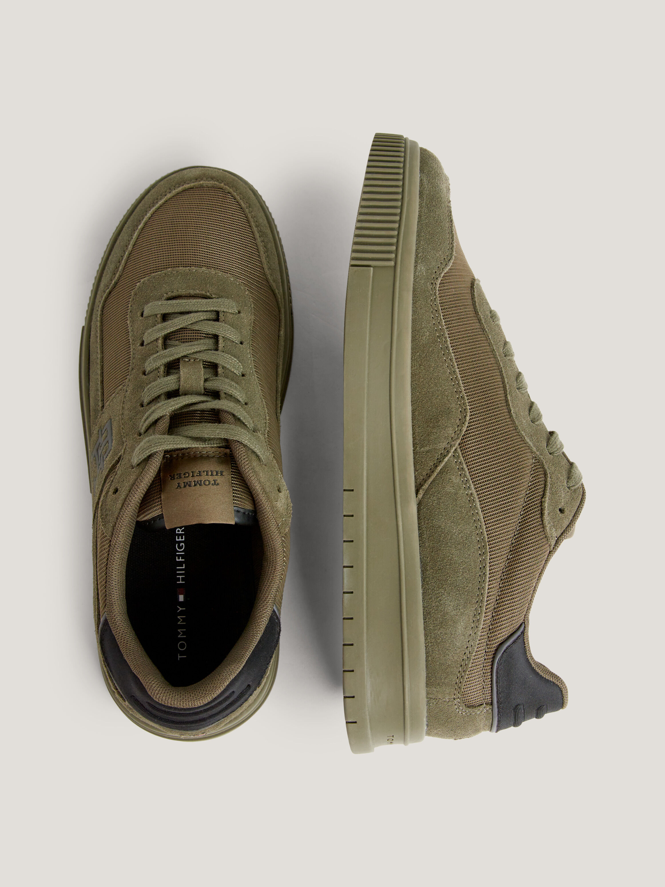 Leather Lace Up Cupsole Trainers Tommy Hilfiger Malaysia