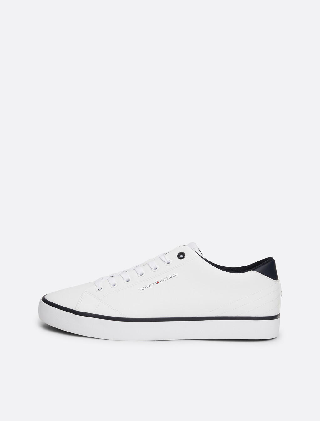 Essential Textured Stitch Trainers, White, hi-res