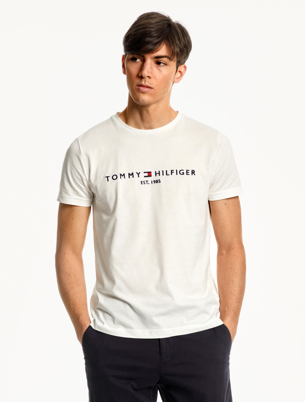 Organic Cotton Logo Tee, Snow White, hi-res