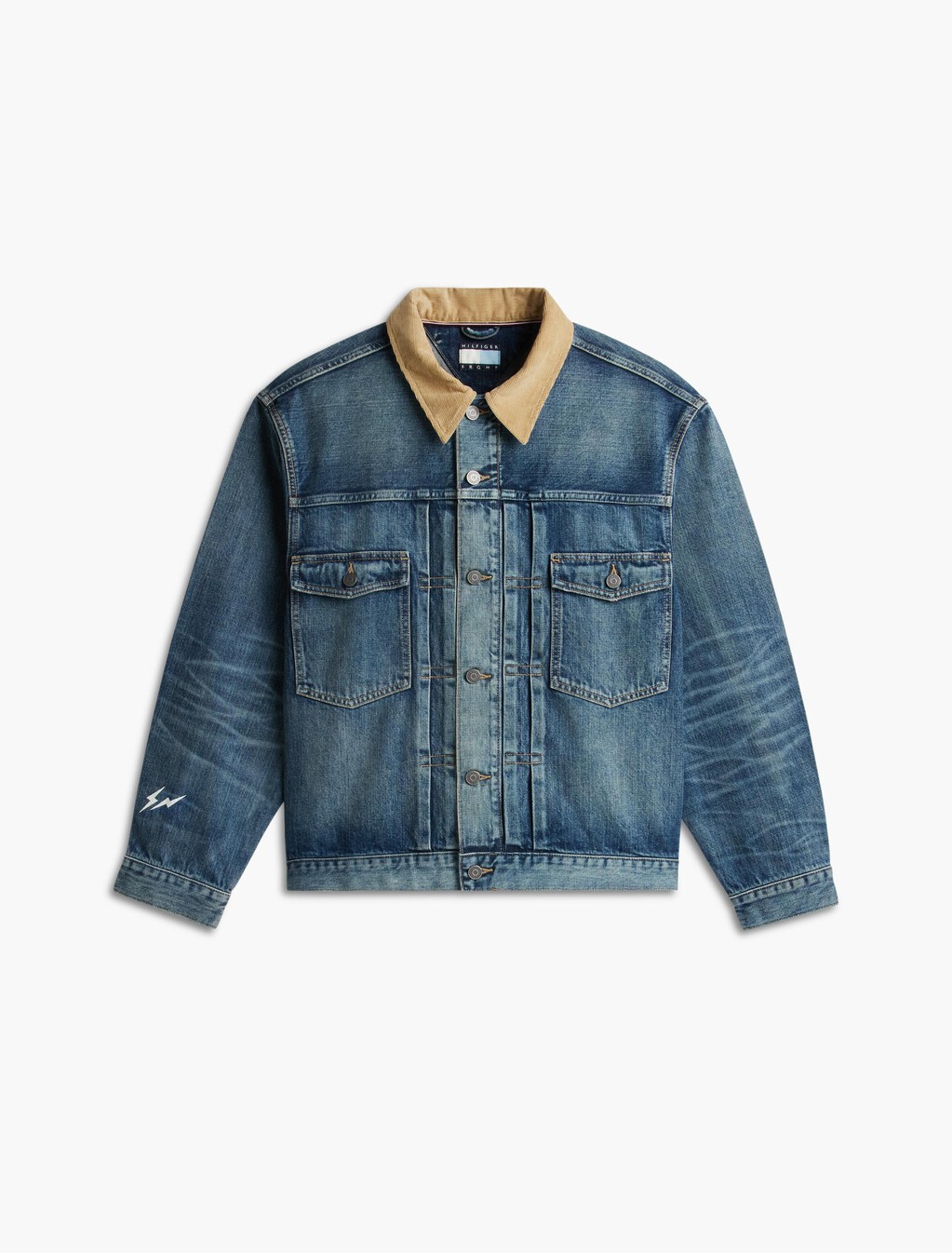 Denim Trucker Jacket, Mid Wash Denim, hi-res