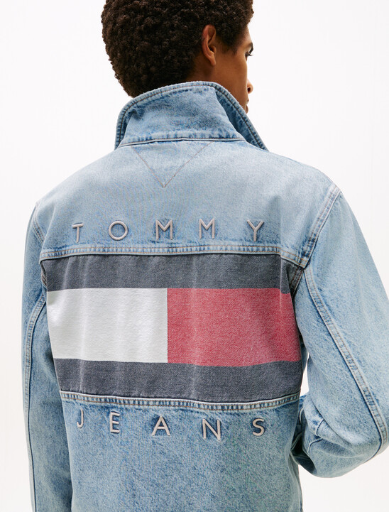 Tommy Flag Denim Trucker Jacket