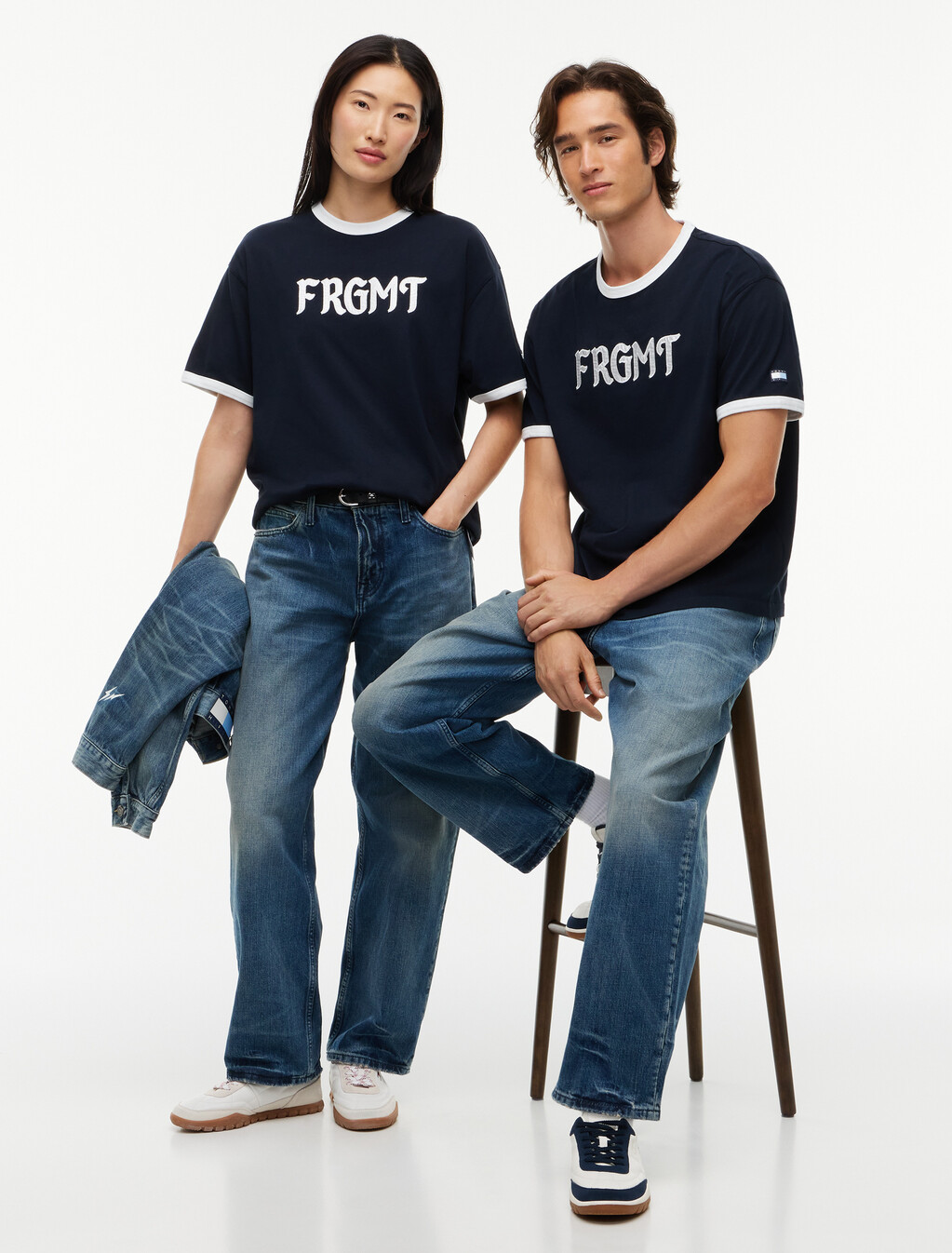Relaxed Jersey Ringer T-Shirt, Navy Blue, hi-res