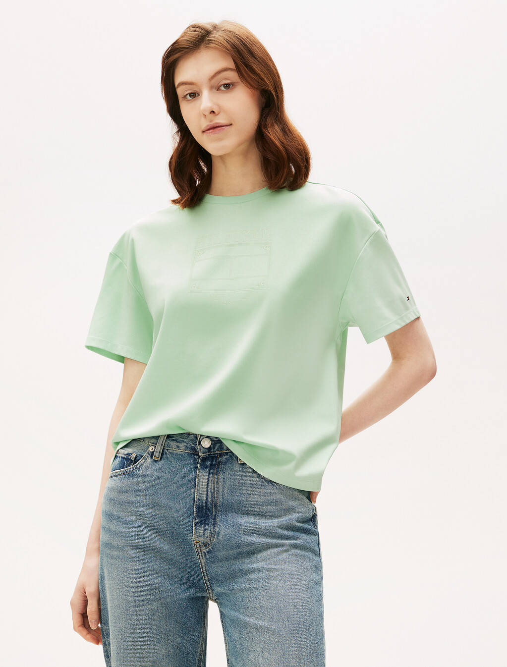 Asia Fit Quick Dry High Neck T-Shirt, Opal Green, hi-res