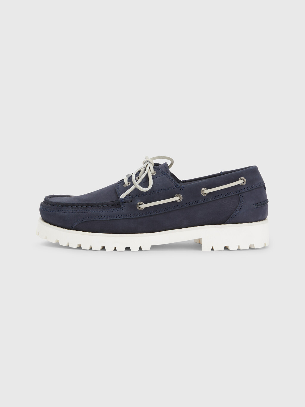 Nubuck Leather Cleat Chunky Boat Shoes, Desert Sky, hi-res