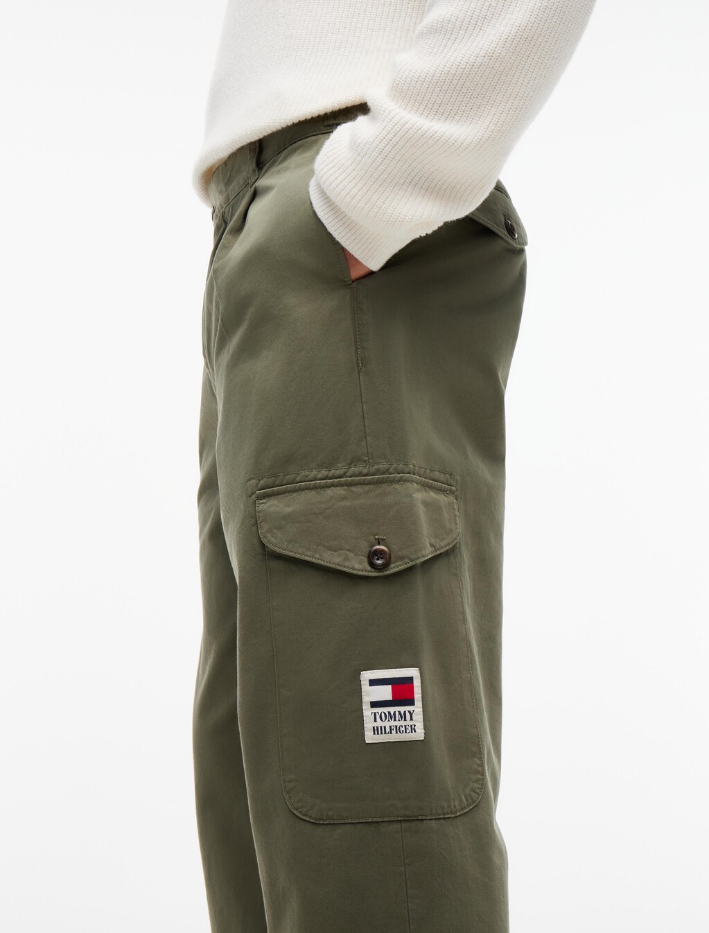 River Relaxed Straight Cargo Trousers, Ghost Fern, hi-res