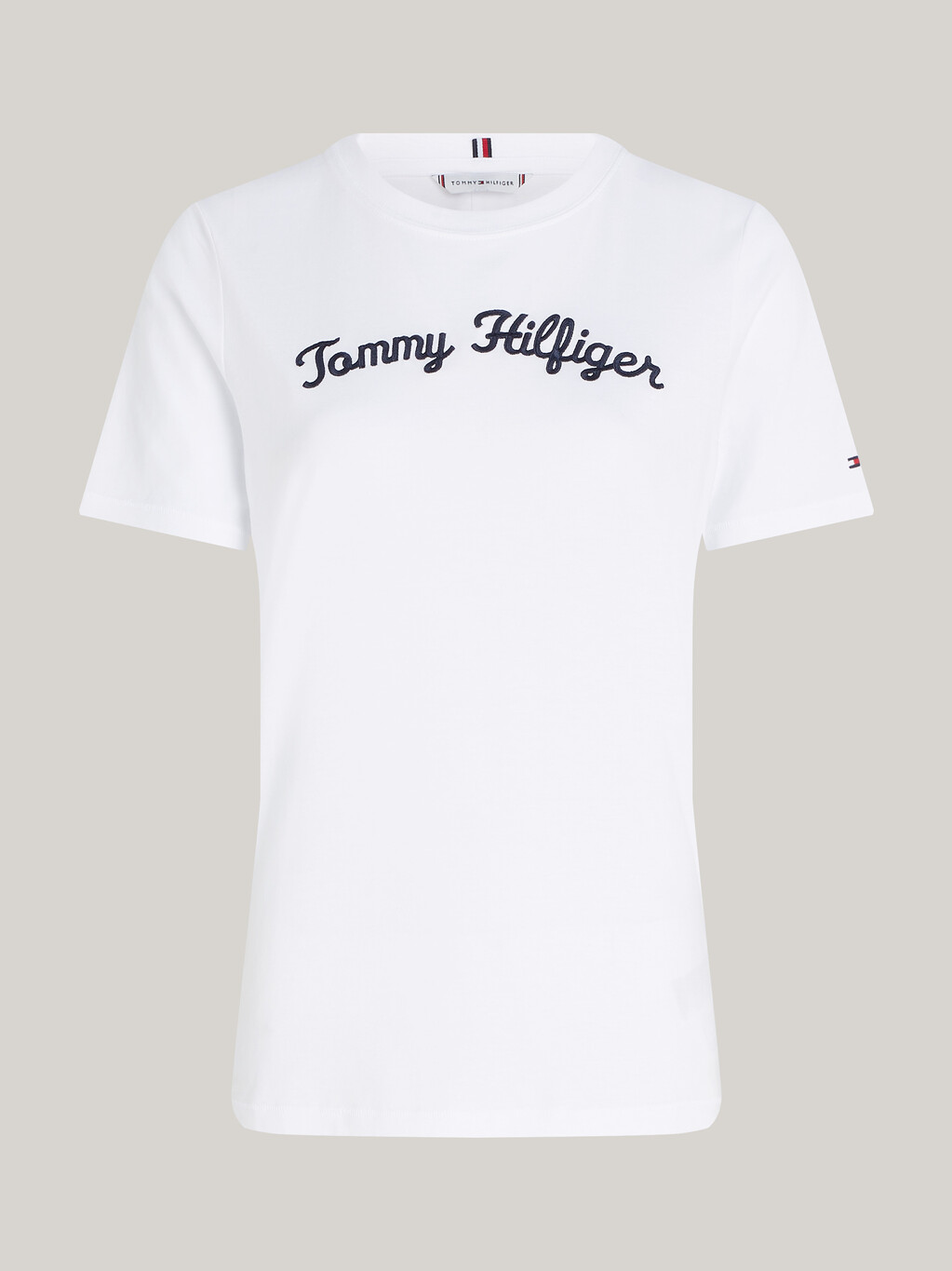 Script Logo Embroidery T-Shirt, Th Optic White, hi-res