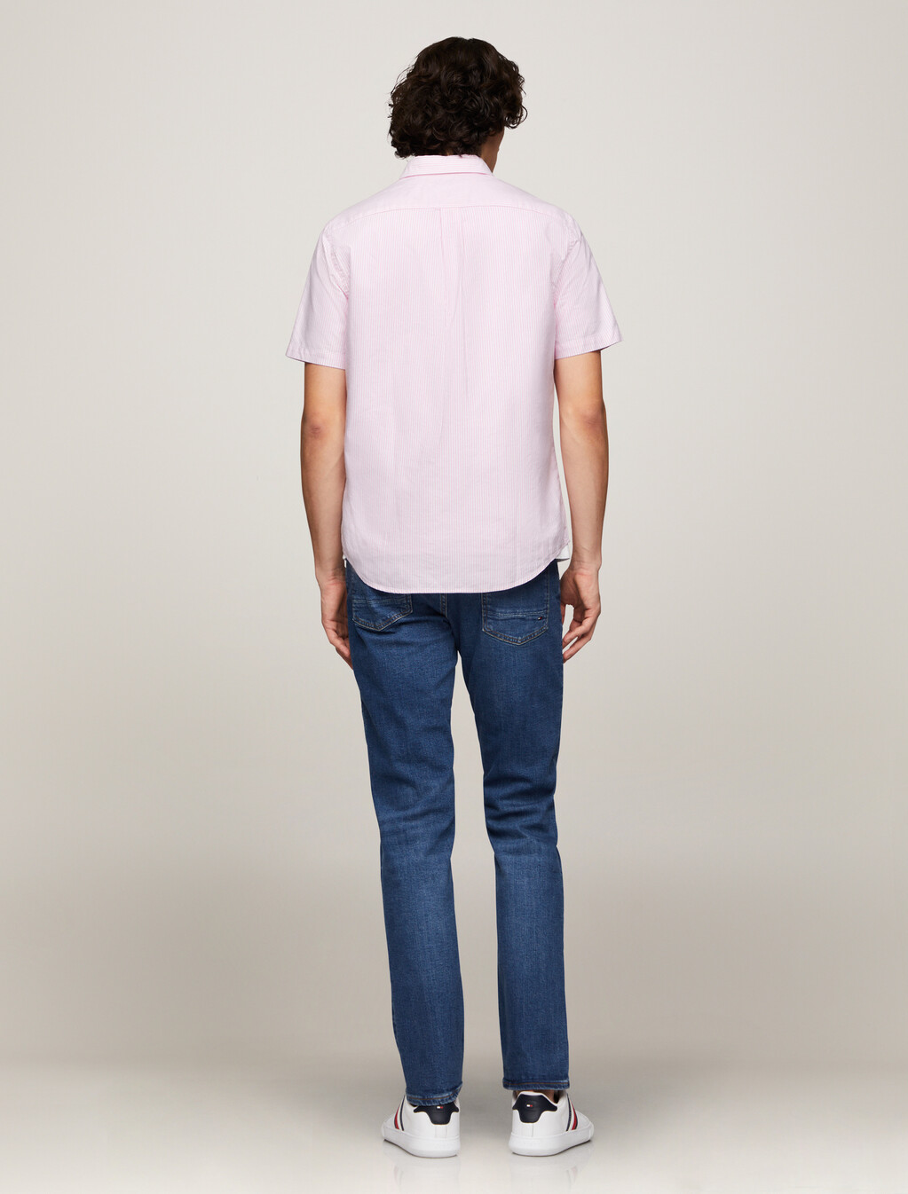 Heritage Stripe Oxford Shirt, Classic Pink / White, hi-res