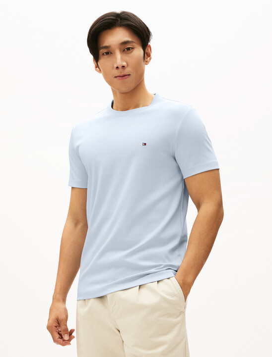 Interlock Slim Fit T-Shirt, Breezy Blue Interlock Slim Fit T-Shirt