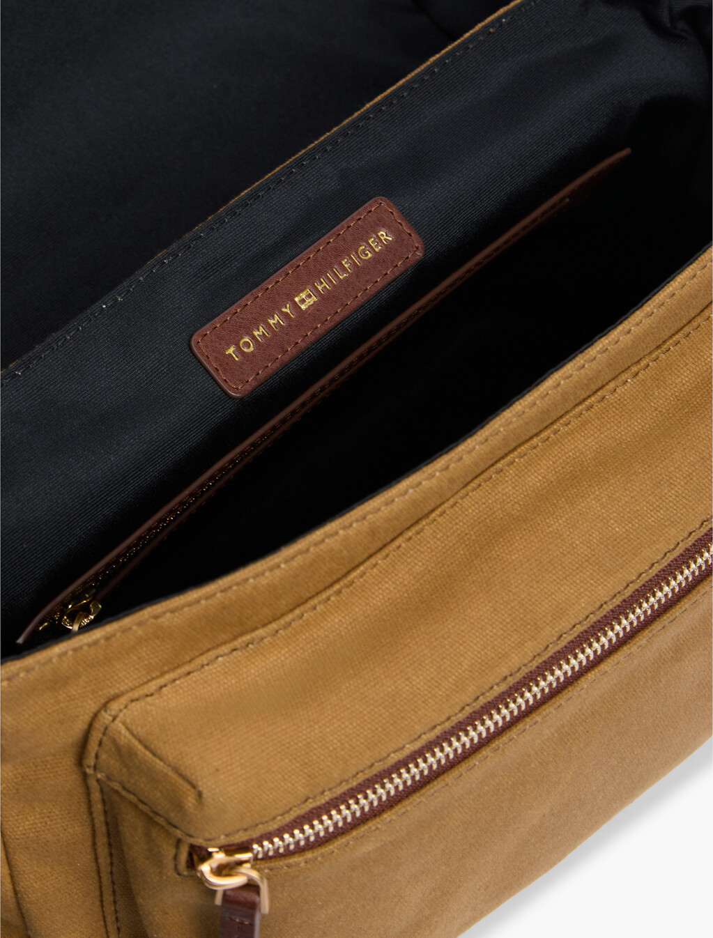 Textile Buckle Flap Crossbody Messenger Bag, Vintage Camel, hi-res