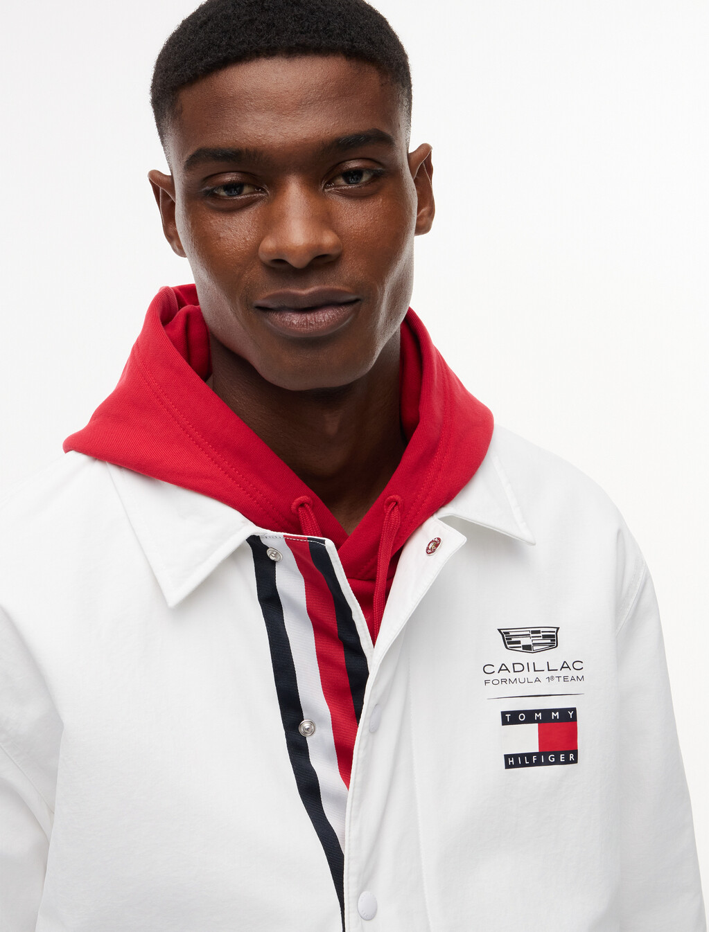 TH x Cadillac Formula 1&reg; Team Coach Jacket, White, hi-res