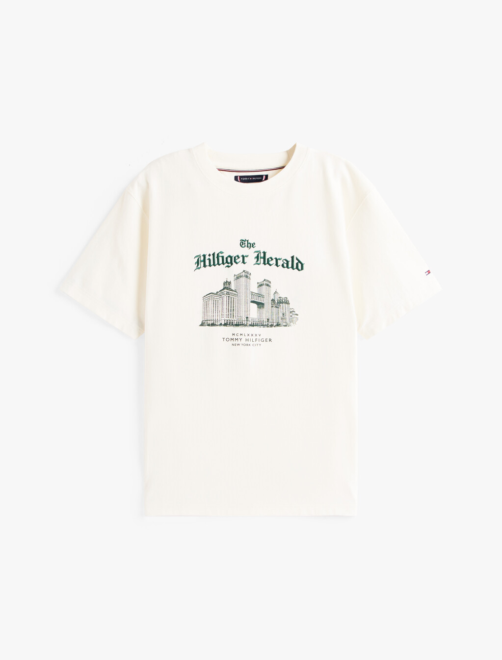 Graphic Relaxed Crew Neck T-Shirt, Ivory Petal, hi-res