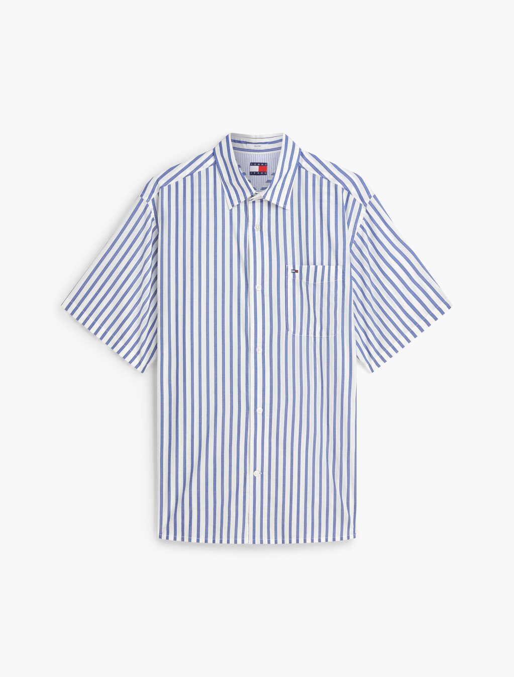 Relaxed Fit Stripe Short Sleeve Shirt, Providence Blue Stripe, hi-res
