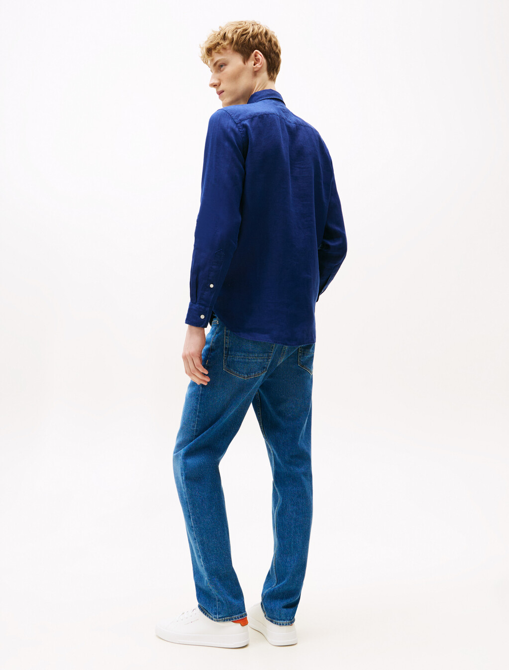 Piece Dye Linen Shirt, Preppy Navy, hi-res
