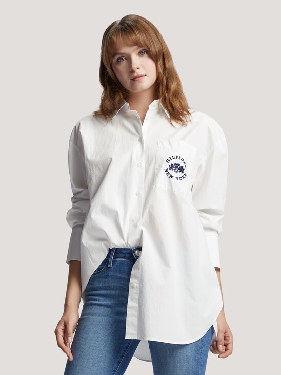 Crest Embroidery Shirt