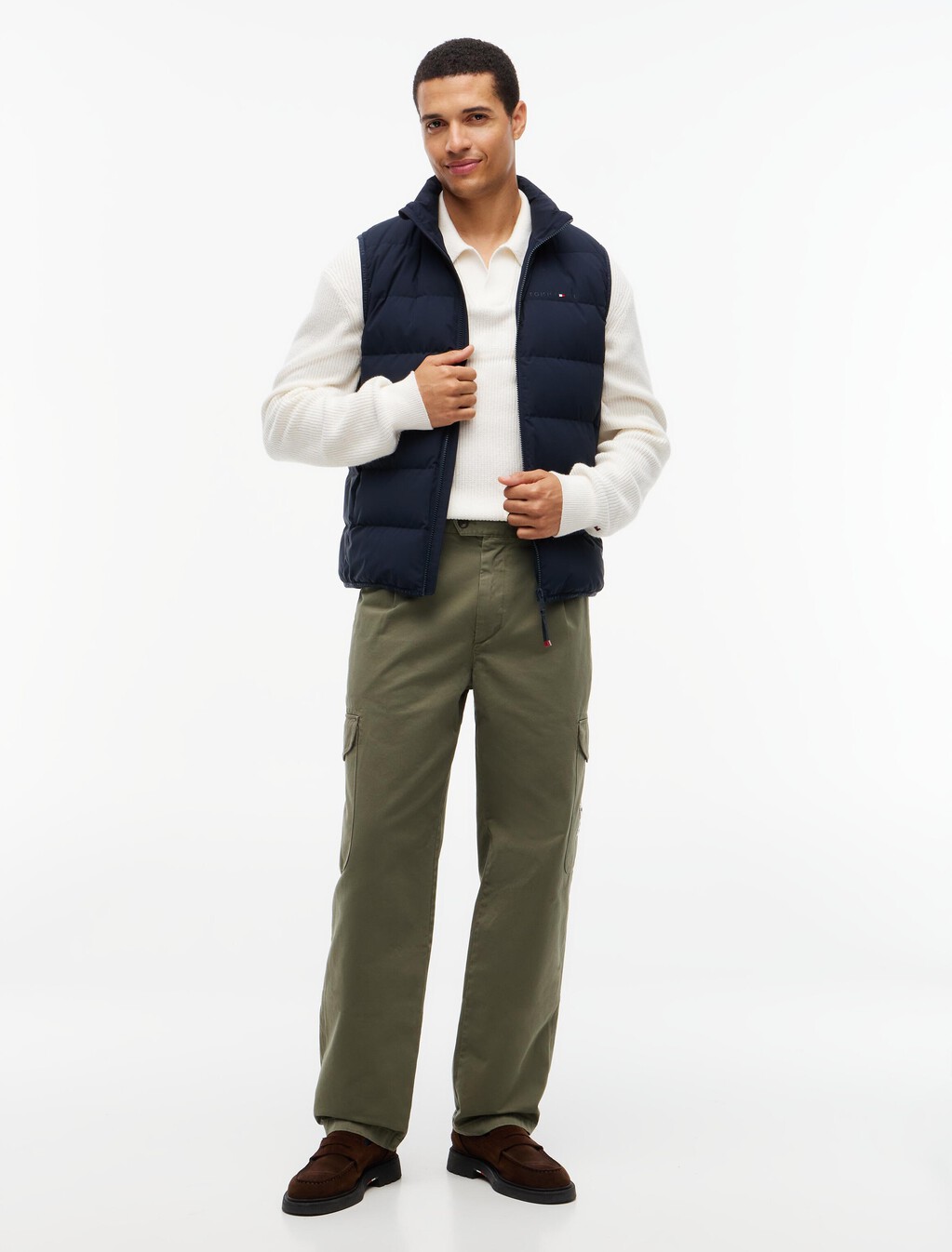 River Relaxed Straight Cargo Trousers, Ghost Fern, hi-res