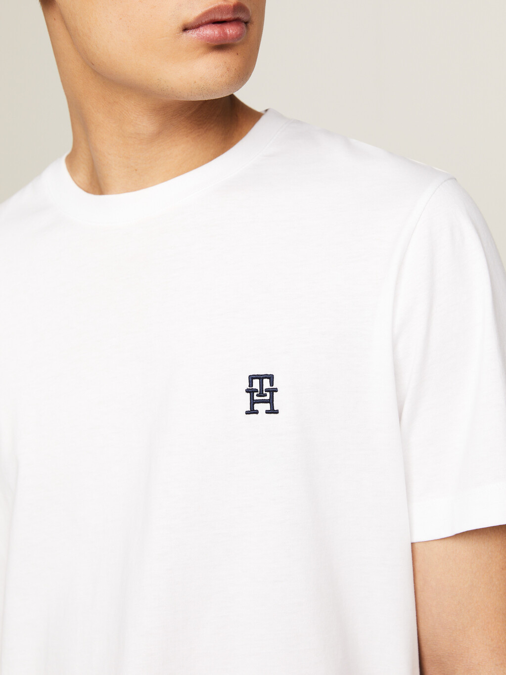 TH Monogram T-Shirt, White, hi-res