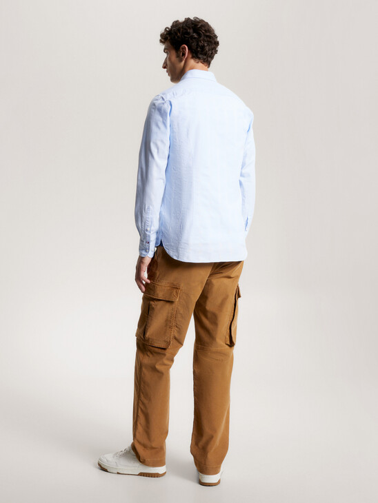 Tonal Stripe Slim Fit Oxford Shirt