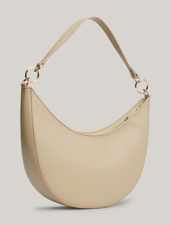 Hilfiger Monotype Shoulder Bag, Beige Hilfiger Monotype Shoulder Bag