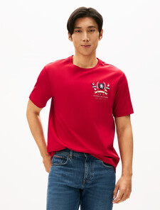 Hilfiger Crest Interlock T-Shirt, Medium Red, hi-res