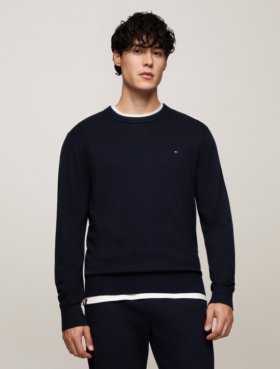 Cotton Silk Crewneck Sweater