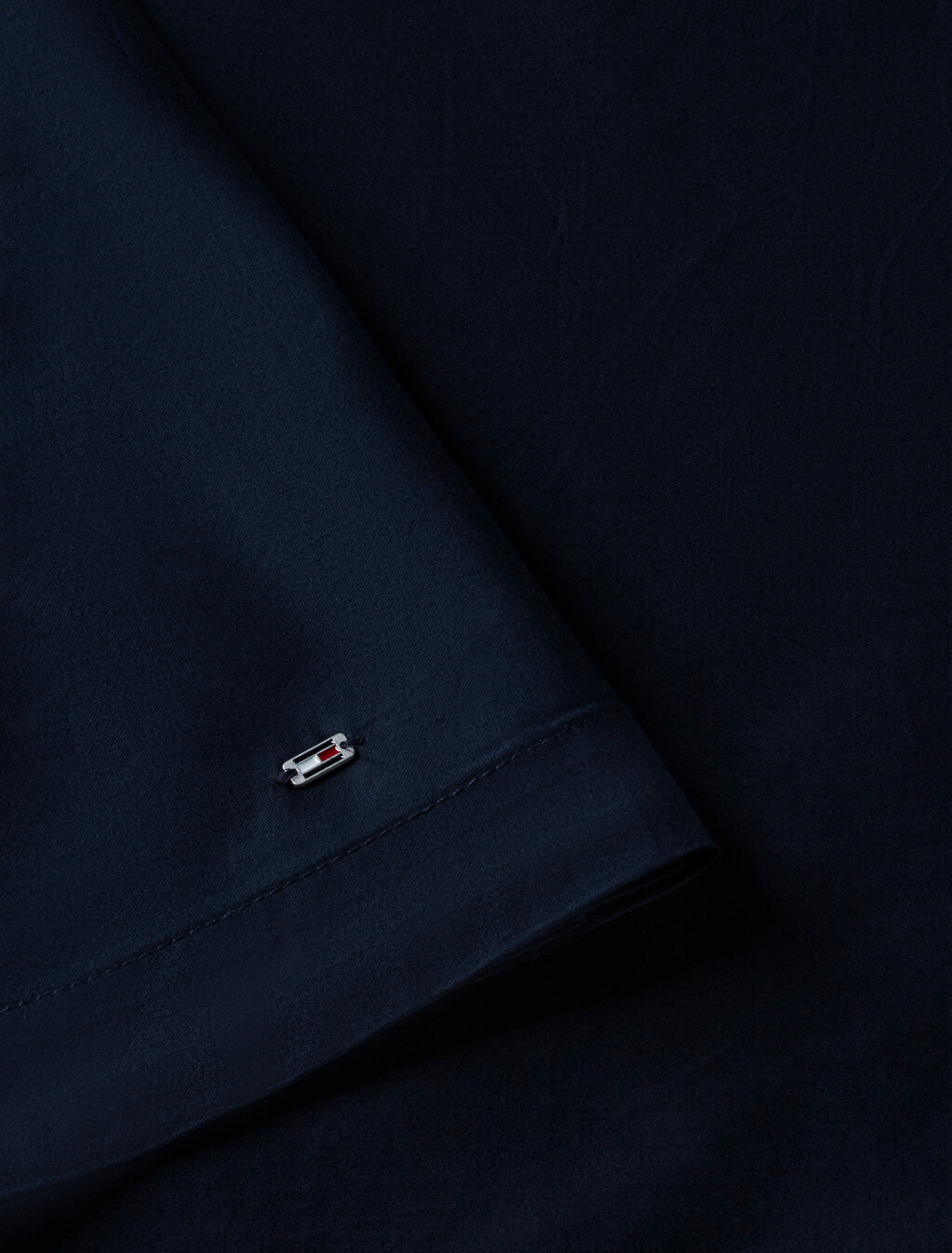 Gold-Tone Button Ribbed Midi Flare Dress, Dark Night Navy, hi-res