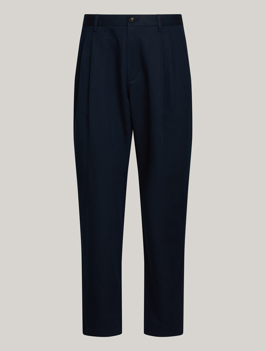 Pleated Straight Leg Chinos