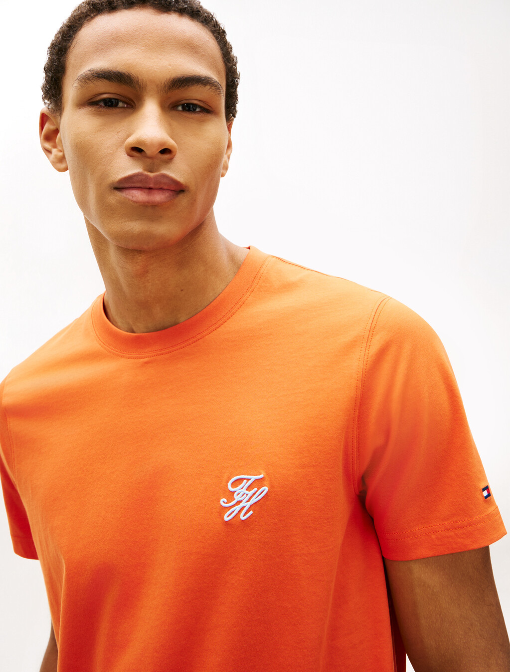 Logo Embroidery Jersey T-Shirt, Brilliant Orange, hi-res