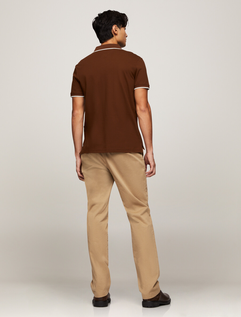 Mercerized Cotton Tipped Polo, Rich Mocha, hi-res