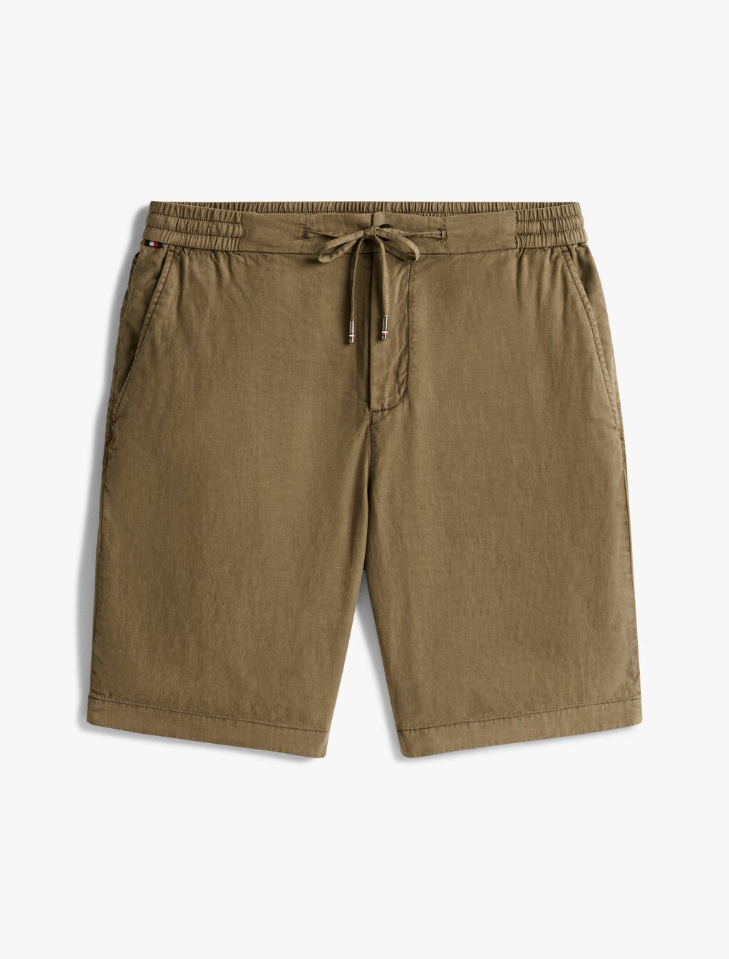 Mercer Washed Cotton Lyocell Short, Battle Green, hi-res