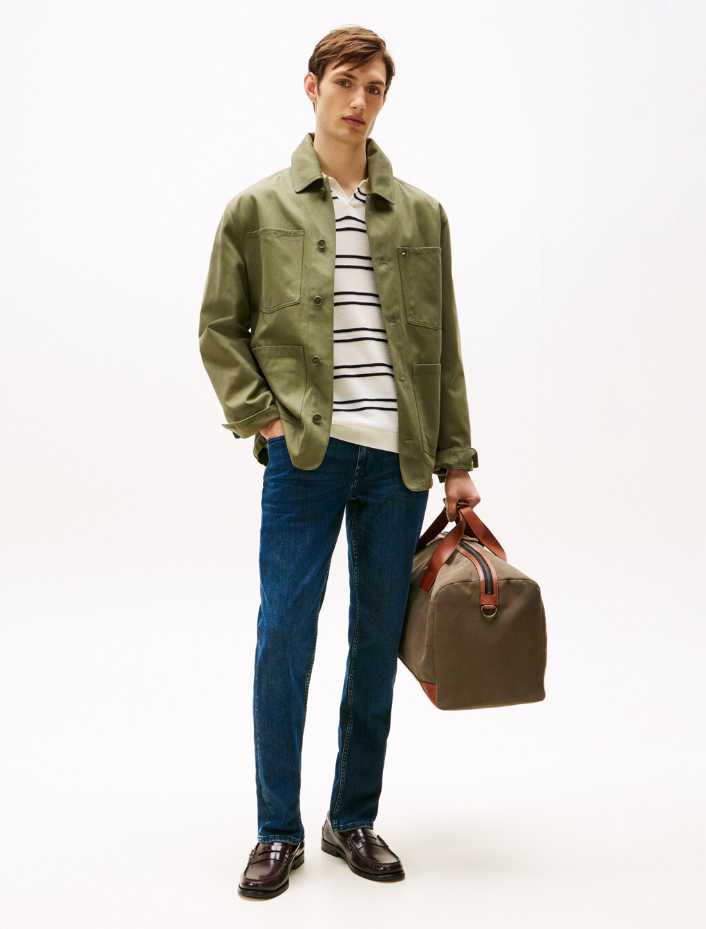 Denton Washed Straight Leg Jeans, Tinted Blue, hi-res