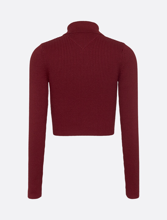 Rib Knit Cashmere Zip Thru Cardigan