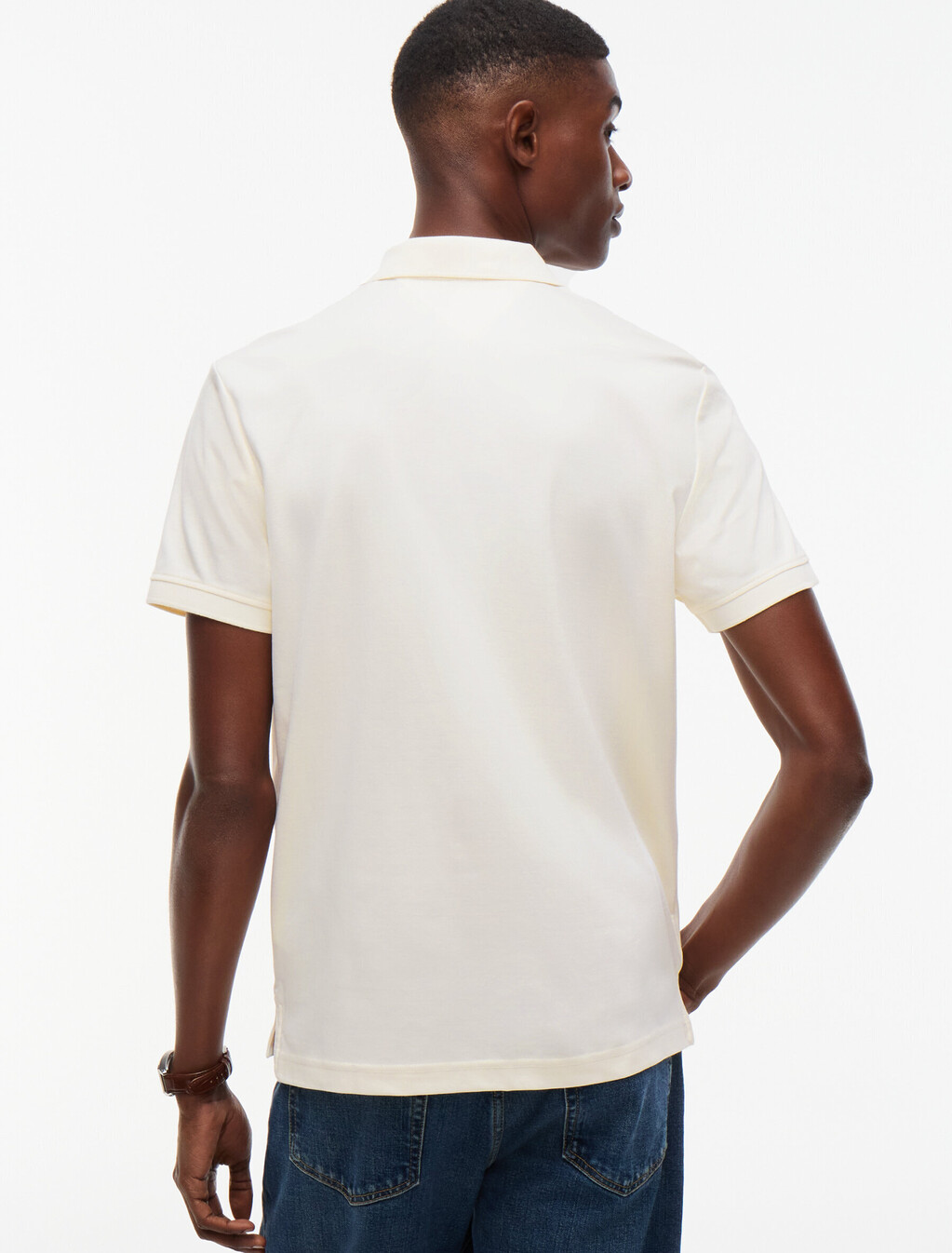 Performance Regular Fit Jaquard Polo Shirt, Ivory Petal, hi-res