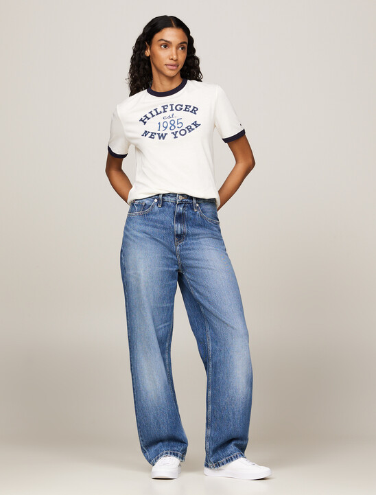 Varsity Logo Contrast Trim T-Shirt