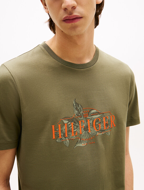 Tropical Floral Print T-Shirt