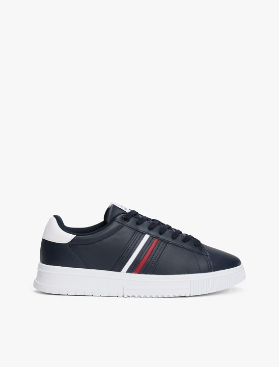 Leather Debossed Logo Trainers