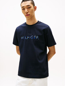 Hilfiger Embossed Logo T-Shirt, Desert Sky, hi-res