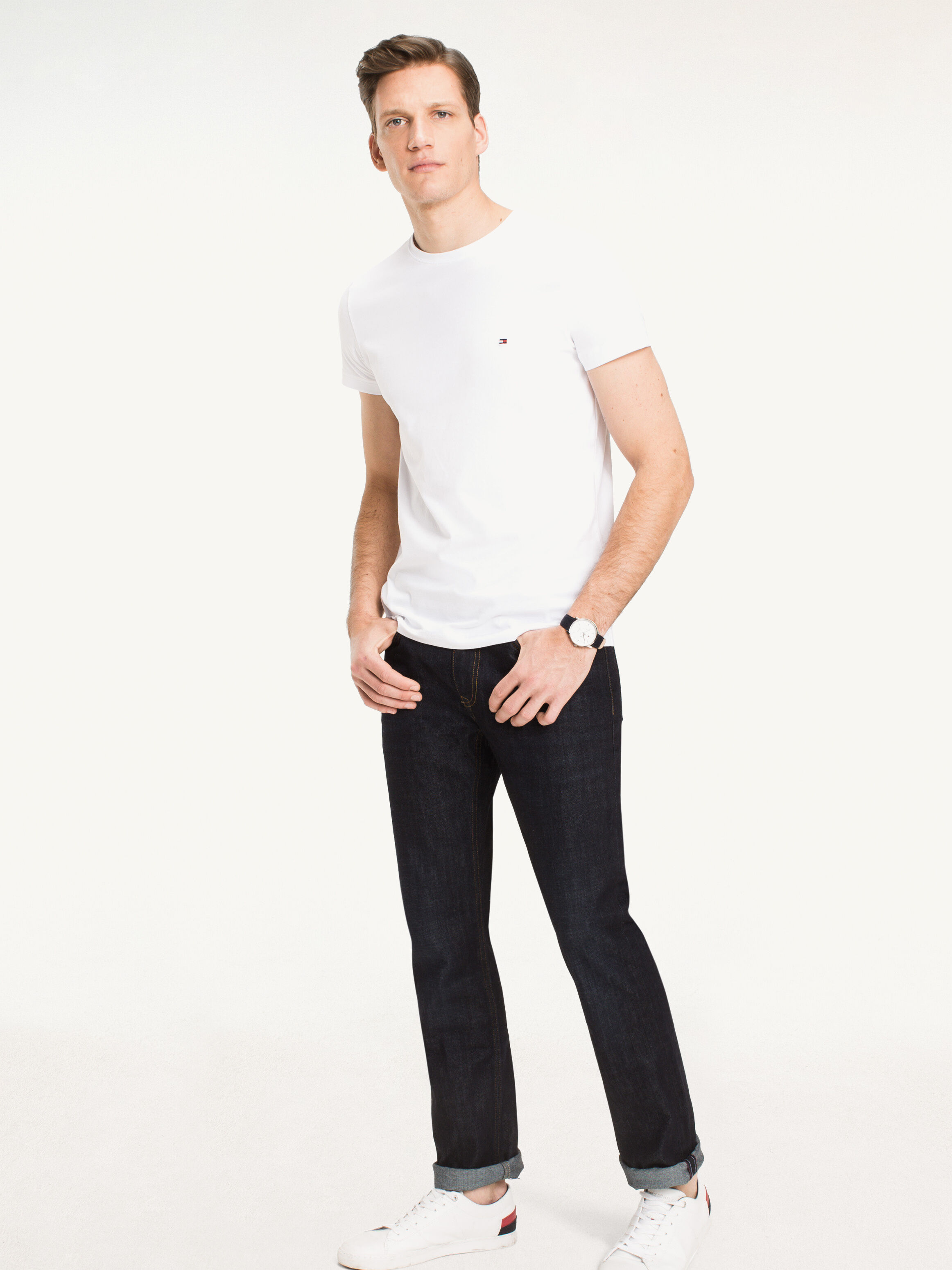 Tommy hilfiger t shirt stretch on sale
