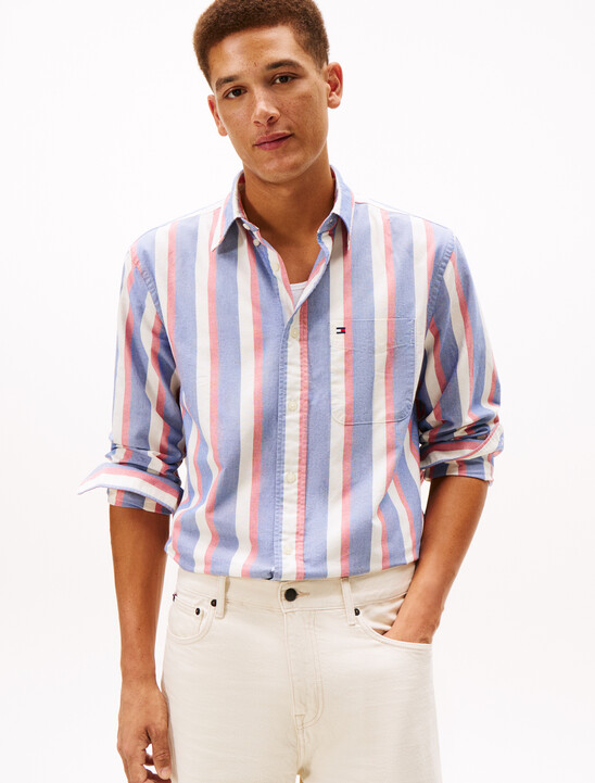 Relaxed Fit Stripe Oxford Shirt