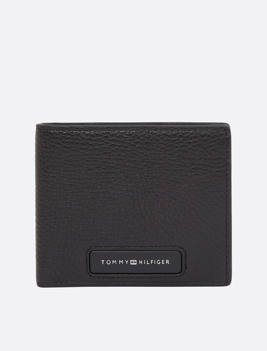TH Monogram Leather Bifold Wallet, Black TH Monogram Leather Bifold Wallet