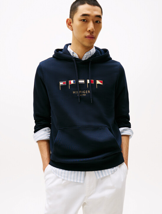 Multi-Flag Embroidery Hoody
