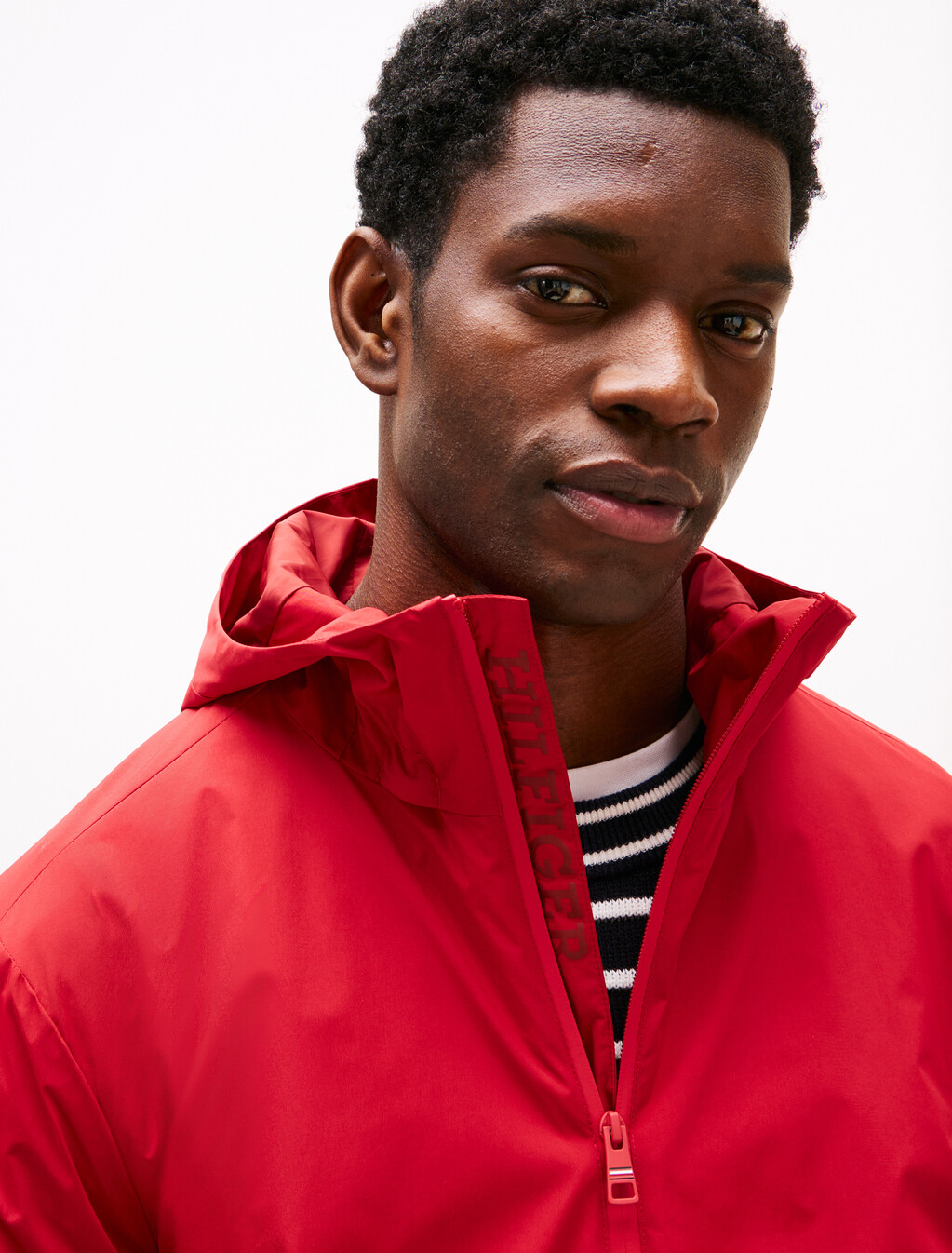 Hooded Nylon Jacket, Medium Red, hi-res