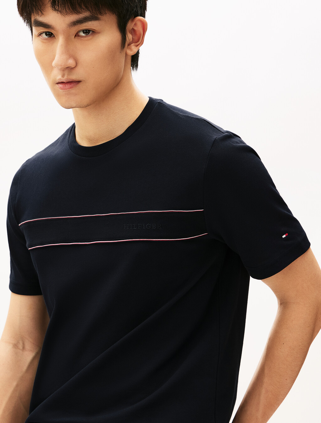 Global Stripe Block T-Shirt, Desert Sky, hi-res