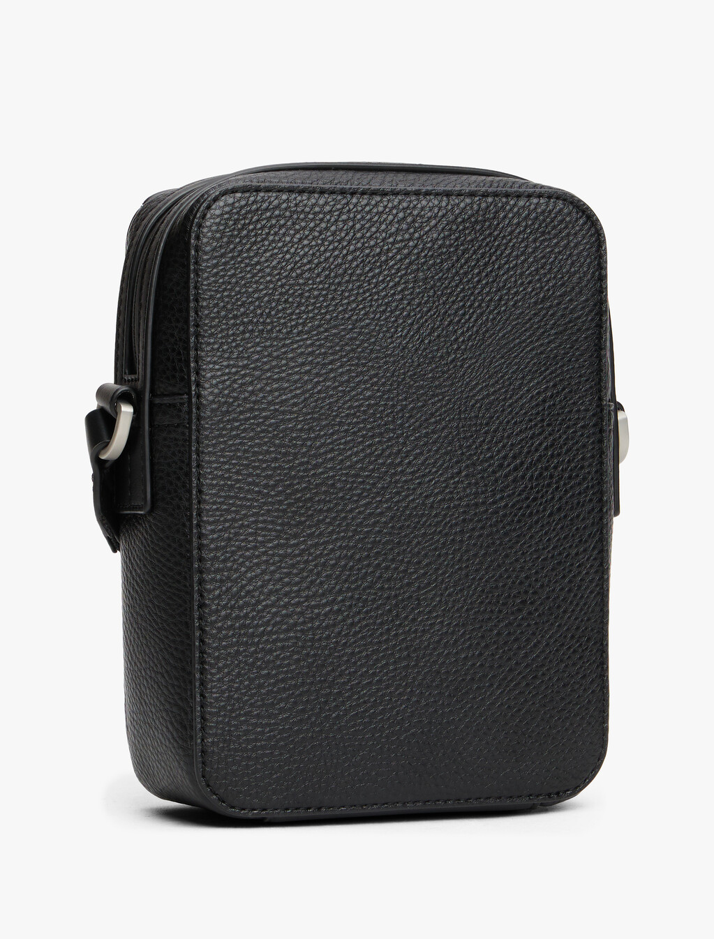 Pebble Grain Logo Crossbody Reporter Bag, Black, hi-res