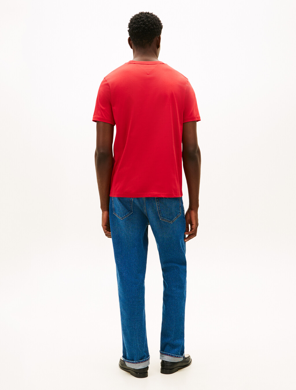 Textured Logo Crew Neck T-Shirt, Medium Red, hi-res