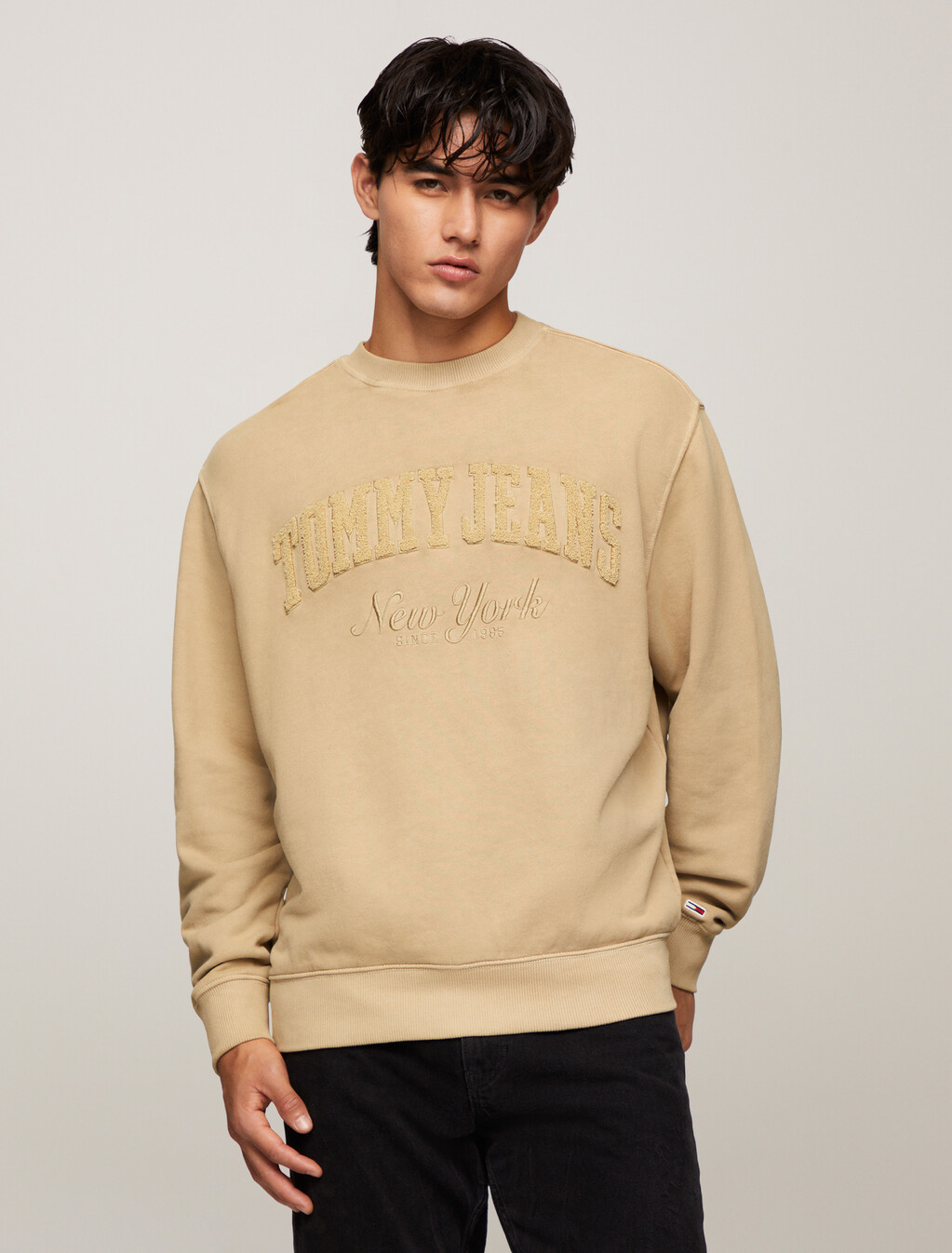Varsity Washed Relaxed Sweatshirt, Relic Tan, hi-res
