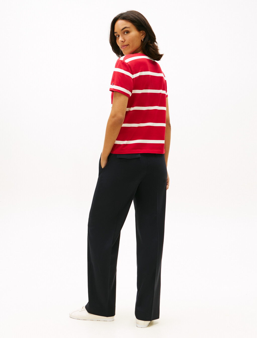 Logo Embroidery Jersey Crew Neck T-Shirt, Primary Red / Calico Stp, hi-res